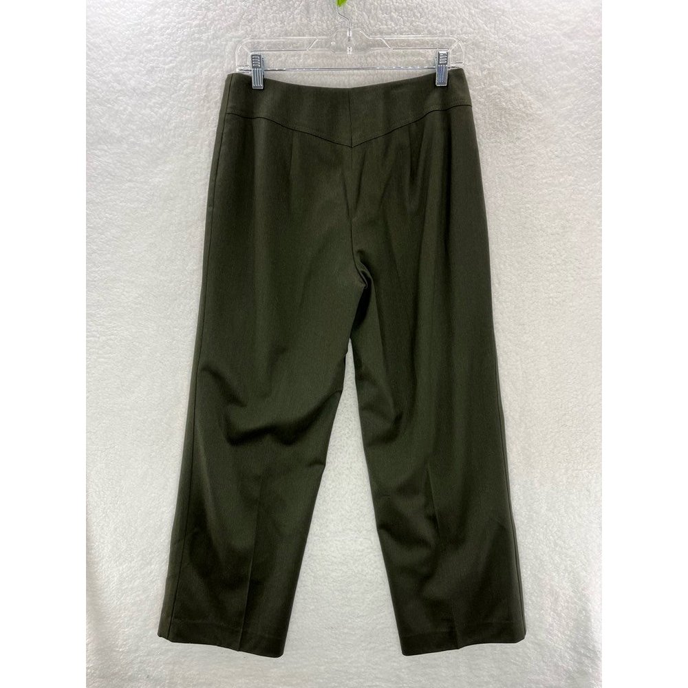 Talbots Womens Dress Career Pants Green High Rise Stretch Wool‎ Lined Petites 8 - Picture 2 of 8